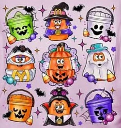 Nine Halloween Buckets