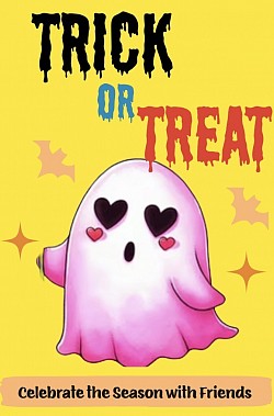Trick or Treat Pink Ghost